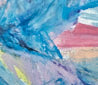 Cool of West Beach abstract oil pastel thumbnail - detail close view